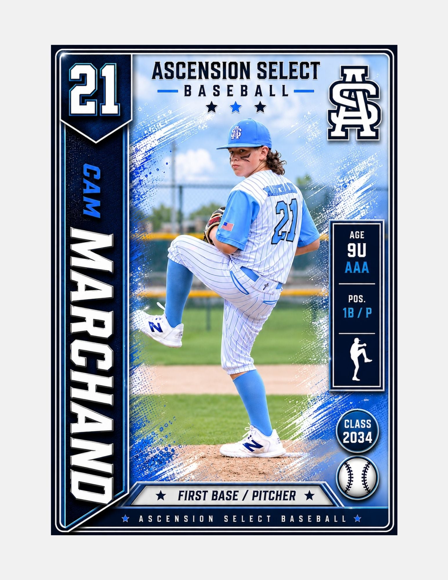 Custom Sports Trading Cards — Sheet of 18