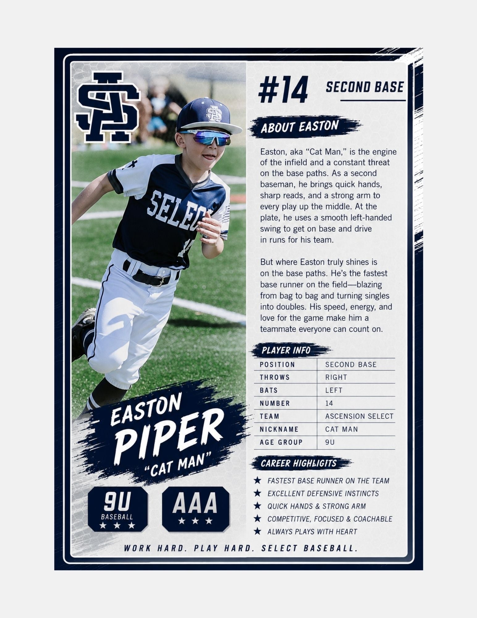 Custom Sports Trading Cards — Sheet of 18